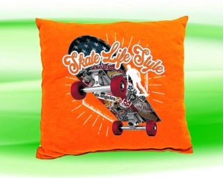 Polštářek skateboard životní styl  oranžový