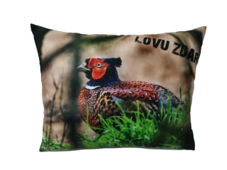 Moon River Polštář Lovu Zdar myslivecký motiv bažant 33x43 cm