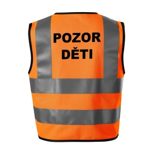 Moon River POZOR DĚTI reflexní vesta oranžová velikost XXL 