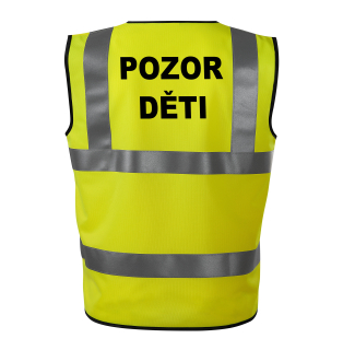 Moon River POZOR DĚTI reflexní vesta žlutá velikost XXL