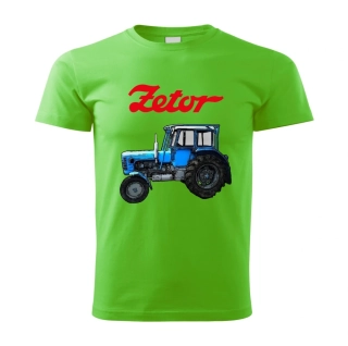 Moon River ZETOR 4011 tričko s traktorem zelené velikost XS