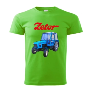Moon River ZETOR 5511 tričko s traktorem zelené velikost XS