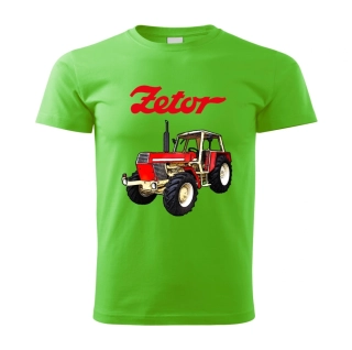 Moon River ZETOR Crystal 12045 tričko s traktorem zelené velikost XS