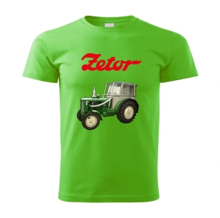 Moon River ZETOR 50 SUPER tričko s traktorem  zelené velikost 4XL