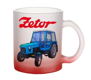 Moon River ZETOR 5511 hrnek skleněný červený objem 330 ml