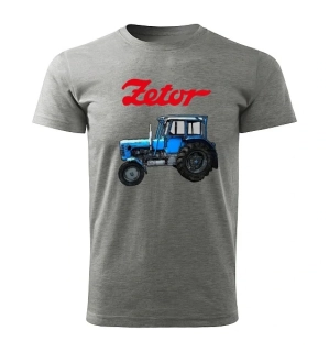 Moon River ZETOR 4011 dětské tričko s traktorem šedé velikost 134