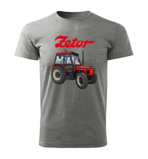 Moon River ZETOR 7745 tričko s traktorem šedé velikost L