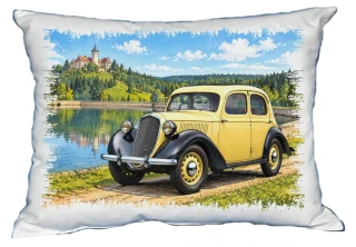 Moon River Auto Český veterán č. 08 polštářek 30 x 40 cm