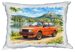 Moon River Auto Český veterán č. 11 polštářek 30 x 40 cm