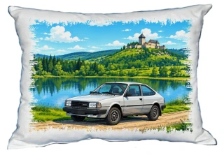 Moon River Auto Český veterán č. 12 polštářek 30 x 40 cm