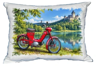Moon River Motorka Český veterán č. 04 polštářek 30 x 40 cm