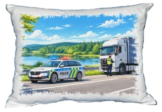 Moon River POLICIE policejní auto polštářek 30 x 40 cm