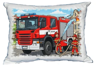 Moon River SCANIA hasičské auto hasiči polštářek 30 x 40 cm