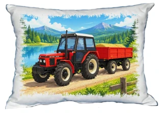 Moon River ZETOR 7245 traktor s vlekem polštářek 30 x 40 cm