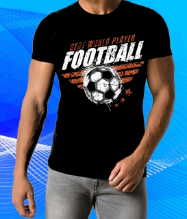 tričko fotbal fotbalista černé XS