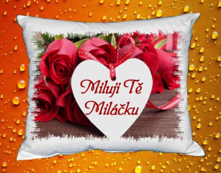 Moon River Valentýn Miluji Tě růže polštář 30x40 cm