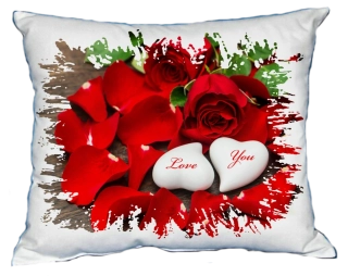 Moon River Valentýn Love You růže polštář  30x40 cm