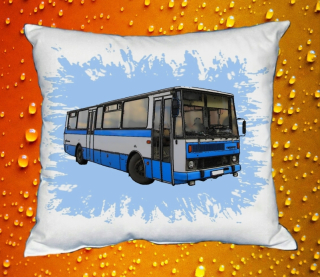 Moon River KAROSA C734 modrá polštářek s autobusem  30x40 cm