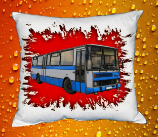 Moon River KAROSA C734 red polštářek s autobusem  30x40 cm