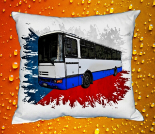 Moon River KAROSA vlajka polštářek s autobusem  30x40 cm