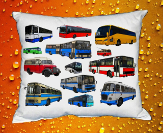 Moon River MIX polštářek s autobusem  30x40 cm