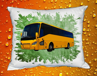 Moon River SCANIA A30 zelený polštářek s autobusem  30x40 cm