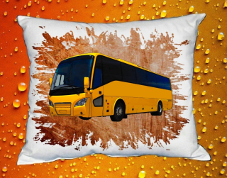 Moon River SCANIA A30 oranžový polštářek s autobusem  30x40 cm