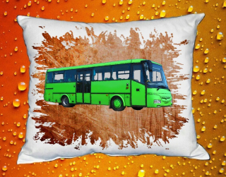 Moon River SOR C oranžový polštářek s autobusem  30x40 cm