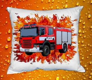Moon River SCANIA polštář s hasičským autem HASIČI velikost 30x40 cm