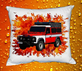 Moon River  Land Rover Defender  polštář s hasičským autem HASIČI velikost 30x40 cm