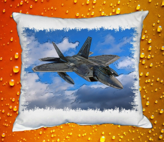 Moon River F-22 Raptor Polštář s letadlem 30x40 cm