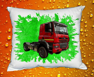 Polštářek nákladní  auto České výroby zelený  II
