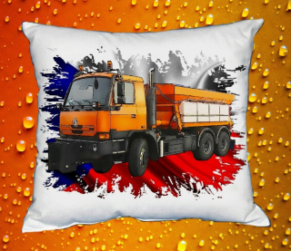 Polštářek  815 sypač  nákladní  auto České výroby vlajka 