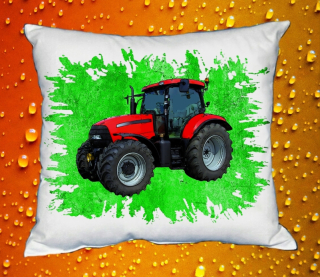 Moon River Case IH Puma 140 polštář s traktorem světle zelený 30x40 cm
