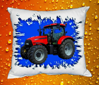 Moon River Case IH Puma 140 polštář s traktorem modrý 30x40 cm