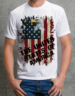 tričko s vlajkou USA XL