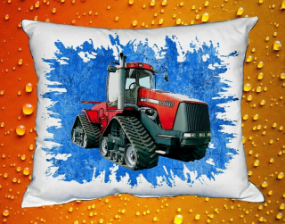 Moon River Case IH STX 440 polštář s traktorem modrý  30x40 cm
