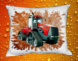 Moon River Case IH STX 440 polštář s traktorem oranžový 30x40 cm