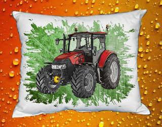 Moon River Case IH Farmall 115U Pro polštář s traktorem zelený 30x40 cm