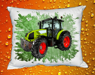 Moon River Claas ARION 400 polštář s traktorem zelený 30x40 cm