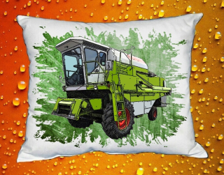 Moon River Claas Dominator 76 polštář s kombajnem zelený 30x40 cm