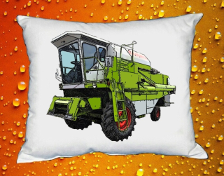Moon River Claas Dominator 76 II polštář s kombajnem  30x40 cm