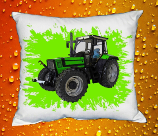 Moon River Deutz Fahr polštář s traktorem světle zelený 30x40 cm
