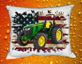 Polštářek s traktorem John Deere 5075M 