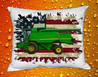 Polštářek s kombajnem John Deere 9660