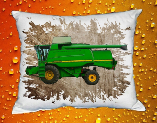 Polštářek s kombajnem John Deere 9660 III
