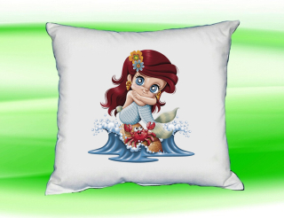 Polštářek princezna s jednorožcem bílý