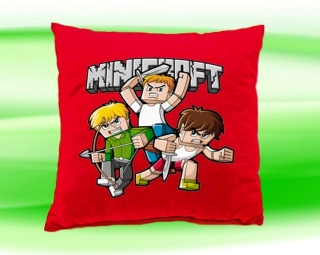 Polštářek minecraft červený
