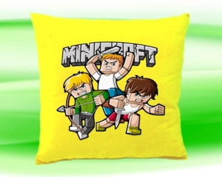 Polštářek minecraft žlutý