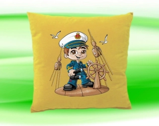 Dětský polštář kapitán námořník  béžový